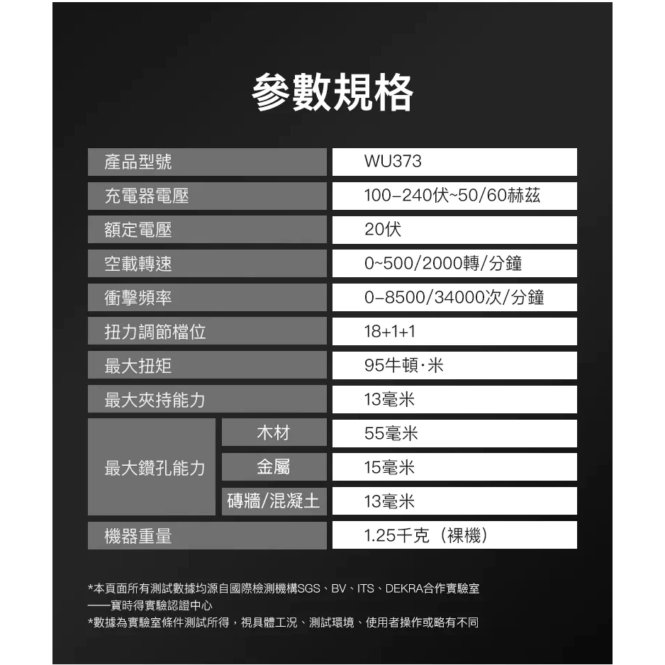 WU373 無刷鋰電震動衝擊鑽20V 13mm 95N.m 電鑽 水泥 木頭 金屬 工程 水電 居家 WORX 威克士