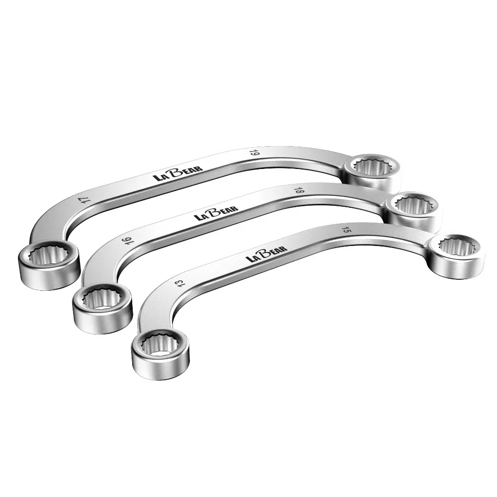 【LaBear】C型雙梅扳手 月亮扳手 半月板手 彎頭 雙頭梅花扳手 C型梅花扳手 C型 U型雙梅扳手 微笑扳手 台灣製