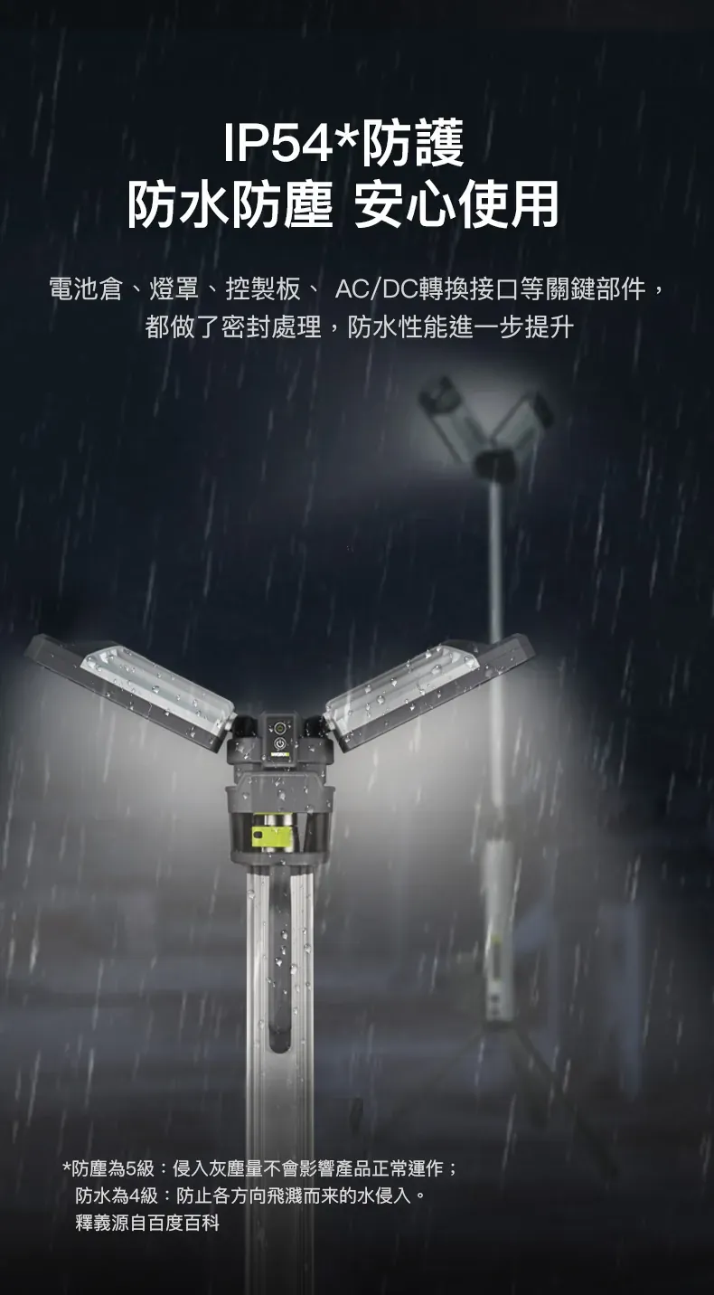 WU029 LED伸縮工作燈 20V 塔燈 露營 雙色溫 黃 白 高亮度 深夜施工 超高亮度 大廣角 WORX 威克士