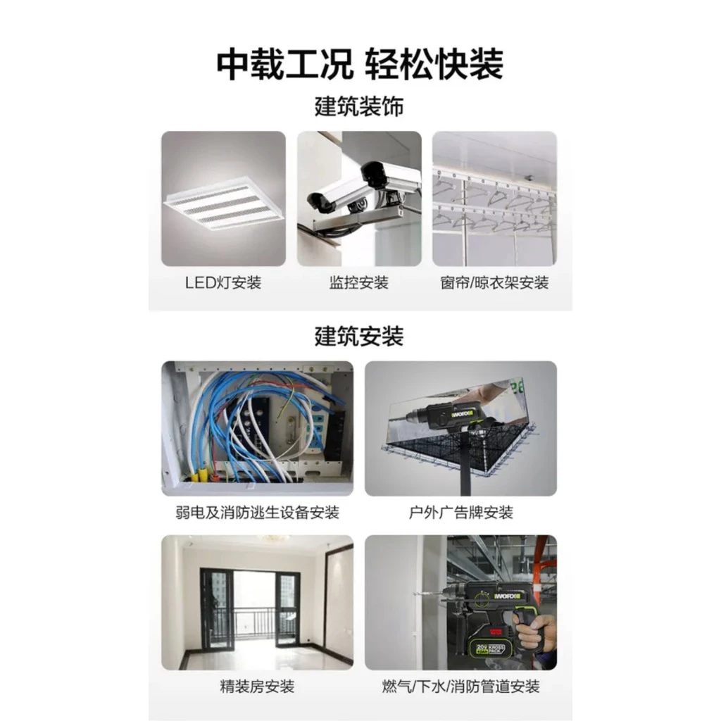 WU380S 鋰電無刷免出力電錘20V 20mm 錘鑽/平鑽 雙功能 水泥 地板 鑽牆 水電 居家 電槌 WORX威克士
