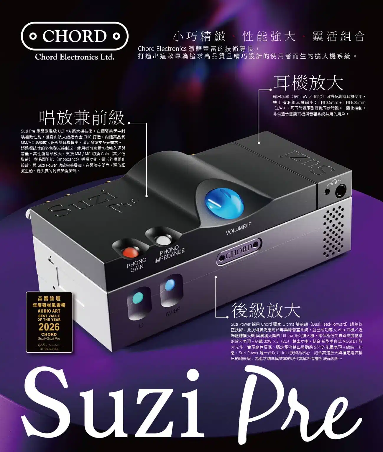 Suzi Pre + Amp 模組化功率放大器