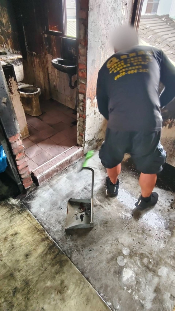 嘉義 芳興街 火災後廢棄物 淨空 清運 清潔