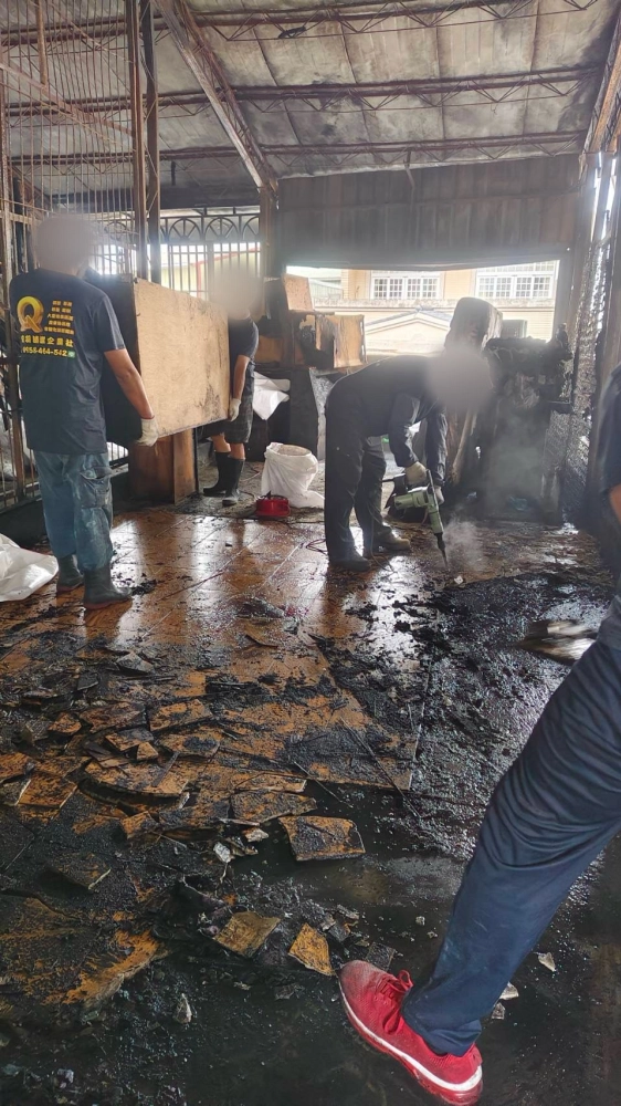 嘉義 芳興街 火災後廢棄物 淨空 清運 清潔