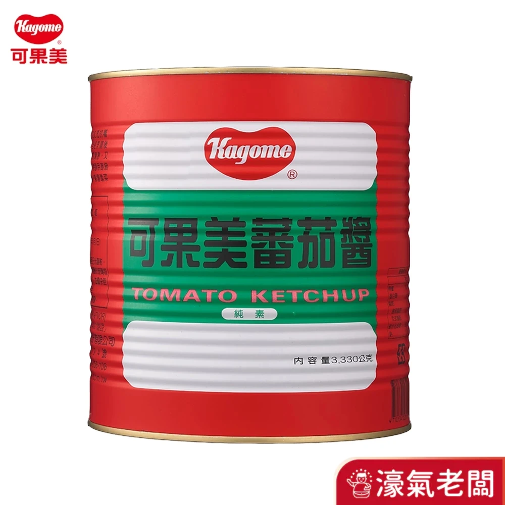 可果美番茄醬 3.33kgx6入【宅配免運】 快餐用 全素 素食醬料 番茄醬 醬料 沾醬
