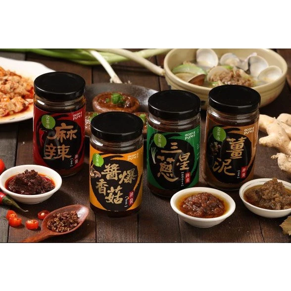 連淨苦茶油拌醬禮盒2入組(薑泥拌醬/三星蔥拌醬/醬爆香菇拌醬) 過年禮盒 過年特惠 年節禮盒