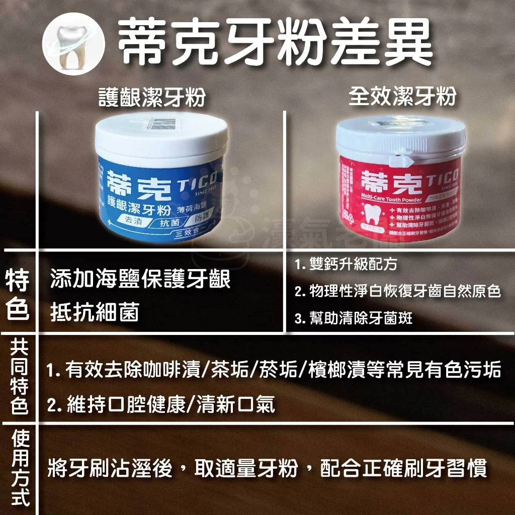 蒂克牙粉(全效潔牙粉/護齦潔牙粉)140g 牙粉 口腔清潔 潔牙粉 潔牙 刷牙 台灣製造 護齦【濠氣老闆】
