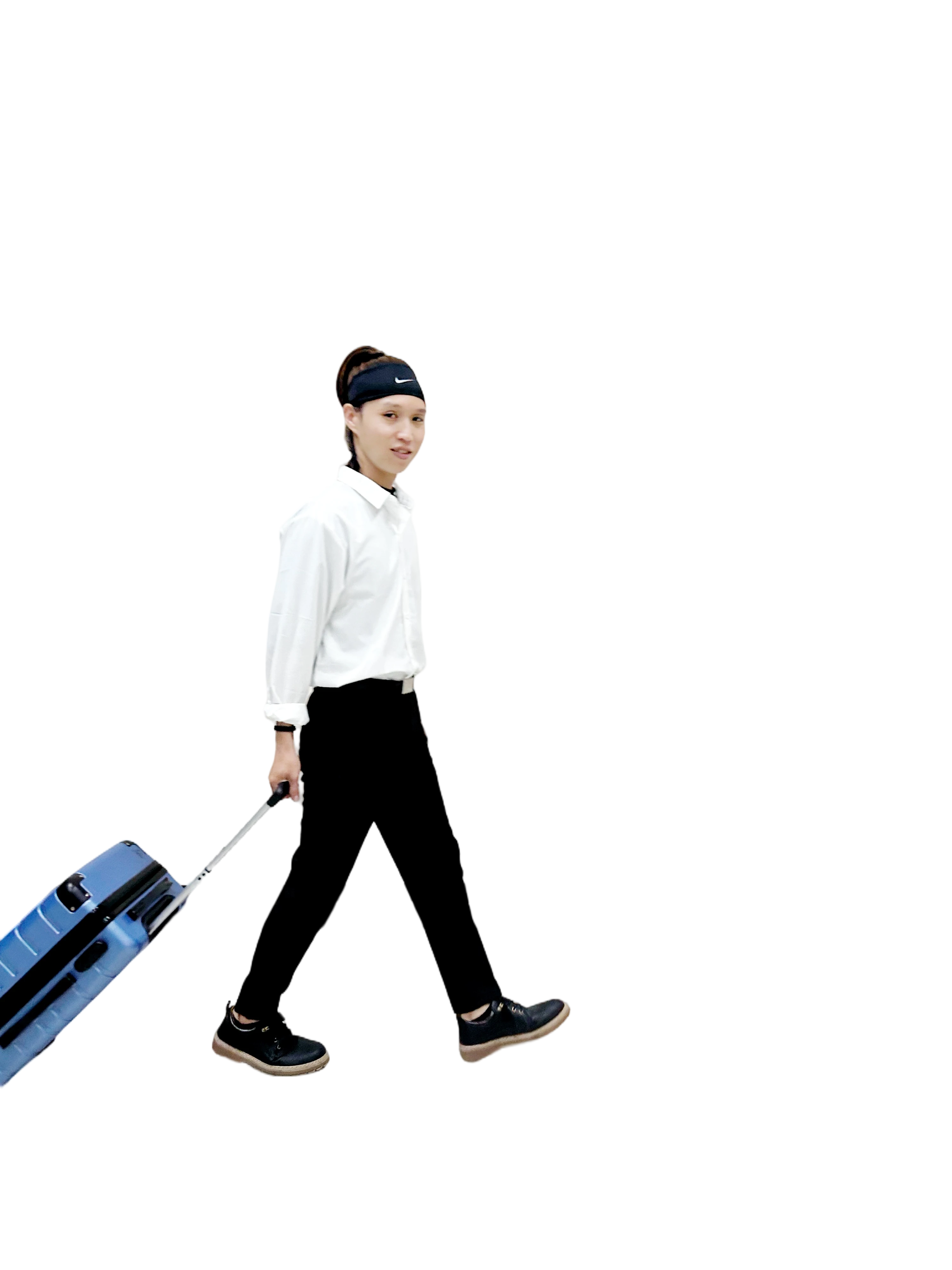 How人物示意:拉著行李箱,準備移動與搬遷