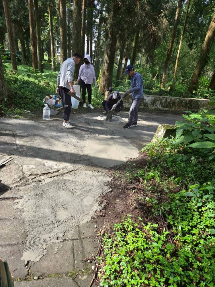 溪頭森林遊樂區補修工程作業