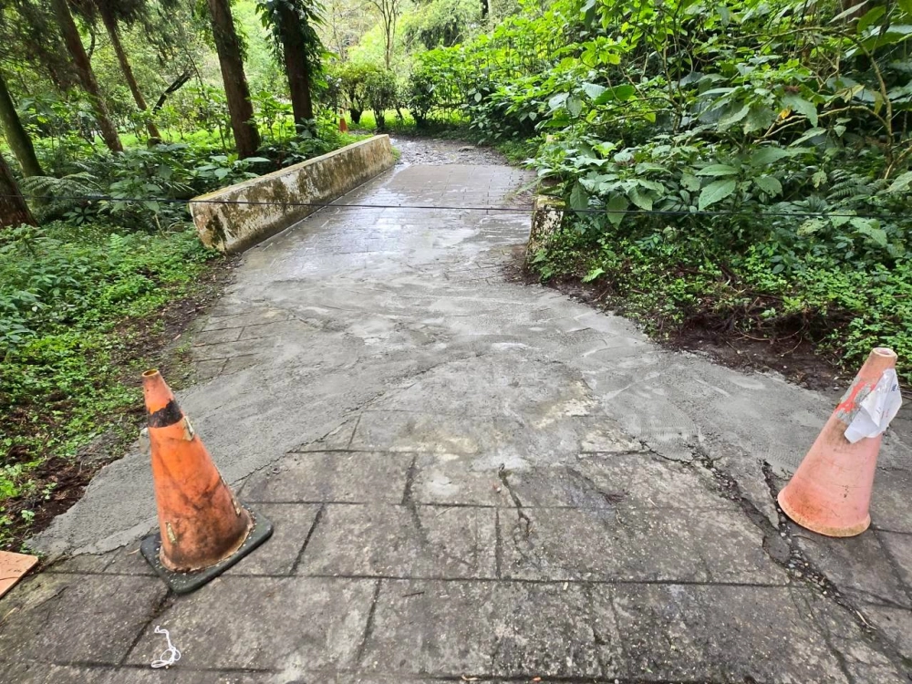 溪頭森林遊樂區補修工程作業