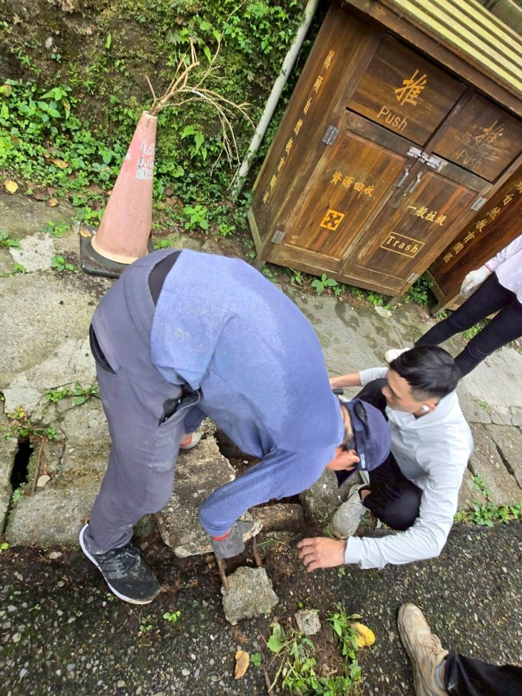 溪頭森林遊樂區補修工程作業