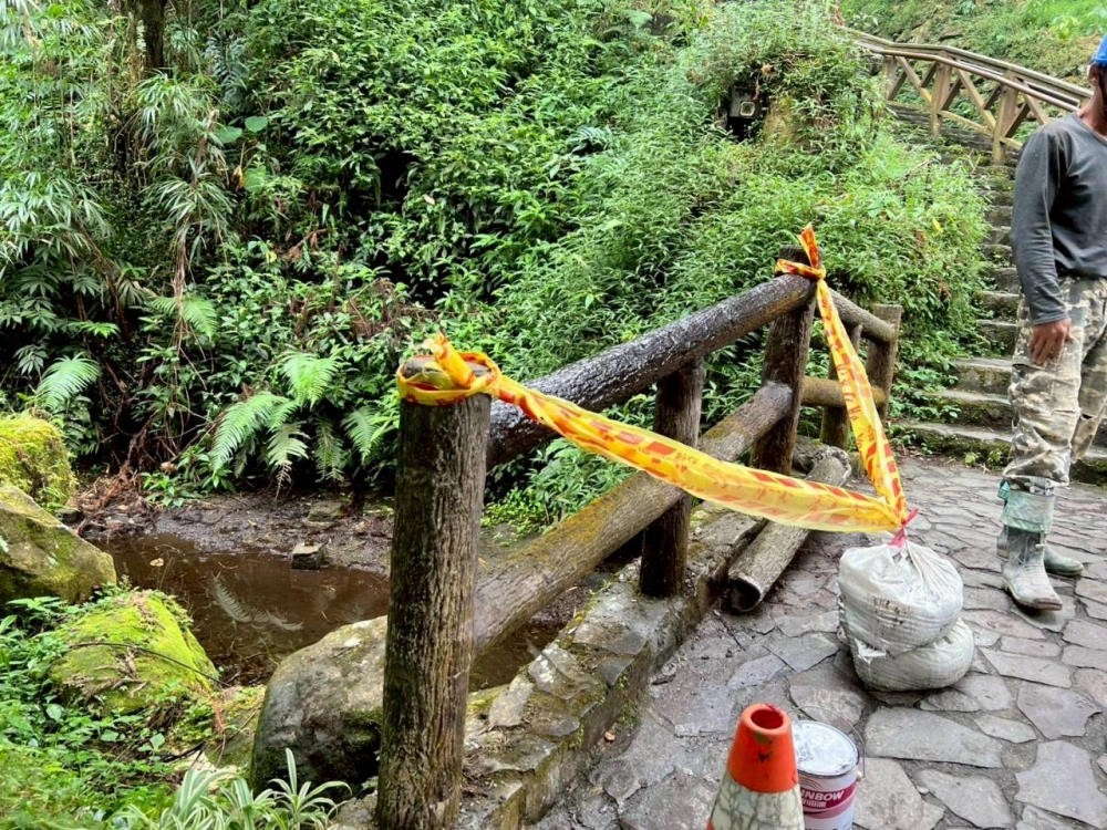 溪頭森林遊樂區補修工程作業