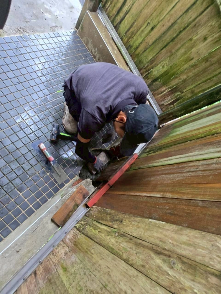 溪頭森林遊樂區補修工程作業