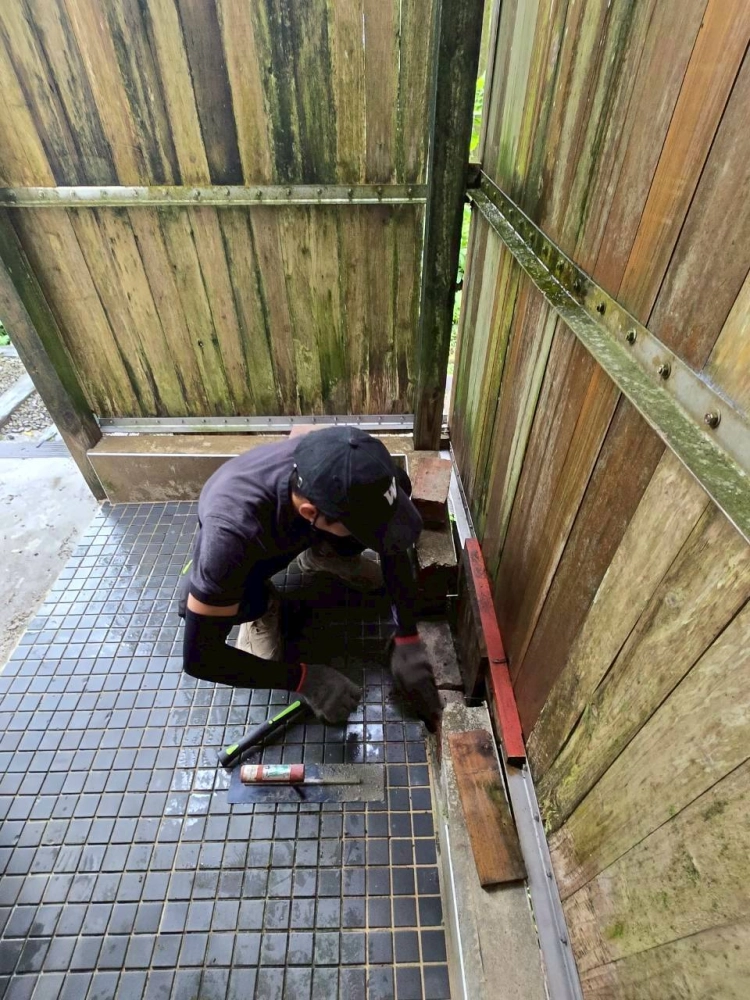 溪頭森林遊樂區補修工程作業