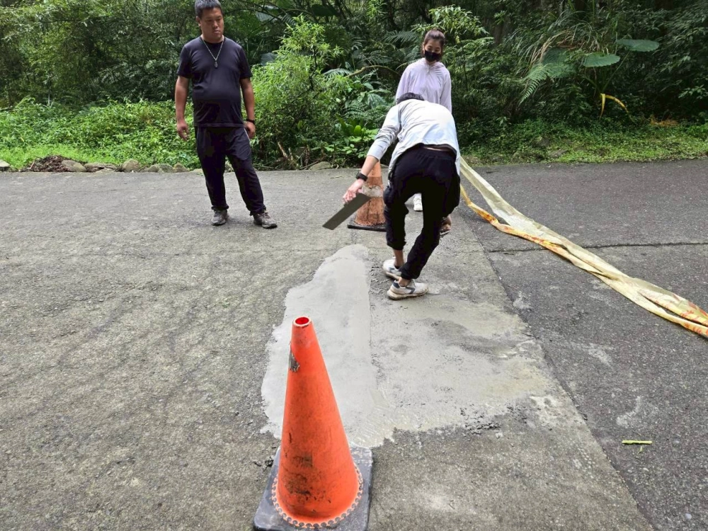 溪頭森林遊樂區補修工程作業