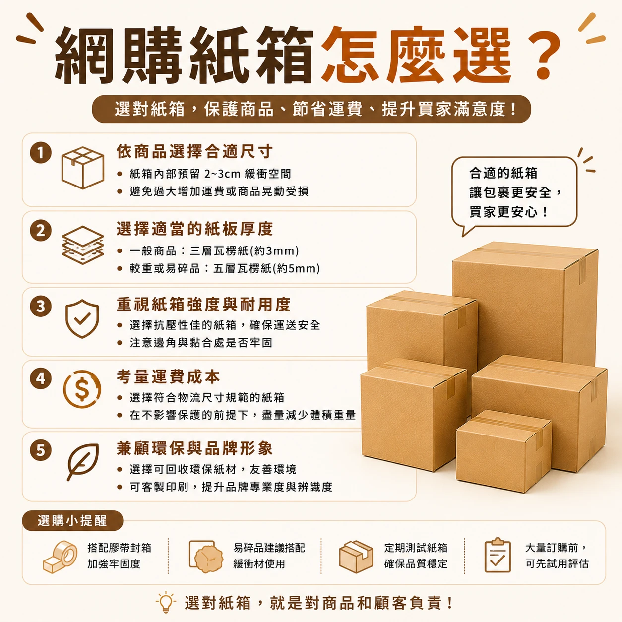 網購紙箱怎麼選？