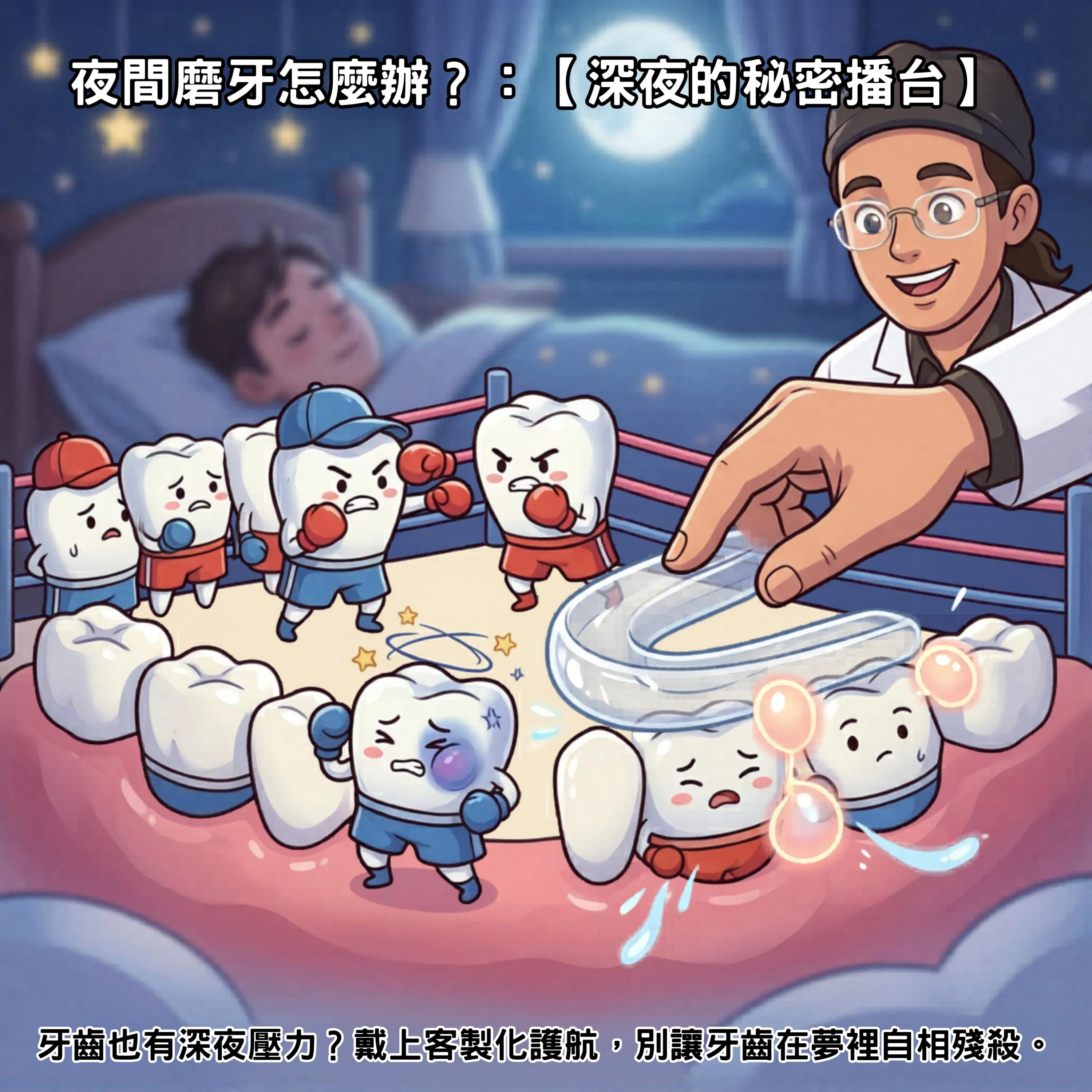 【深夜的秘密防護】夜間磨牙警訊！客製化咬合板守護您的牙釉質與關節｜三重牙醫｜三重牙醫診所｜三重牙醫推薦｜台北牙醫｜台北牙醫診所｜台北牙醫推薦