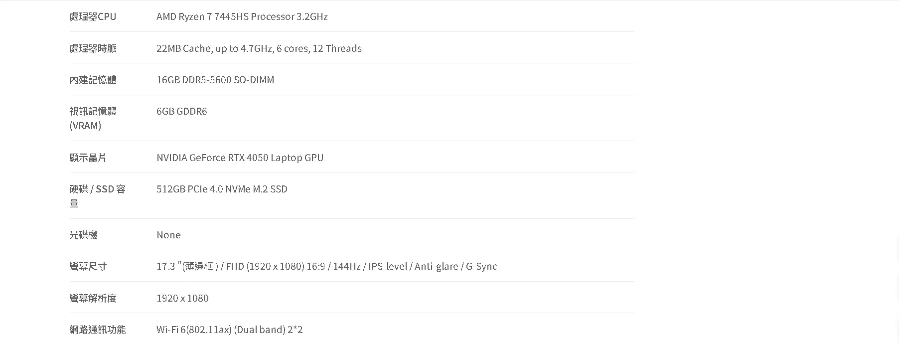 ASUS 華碩TUF Gaming A17