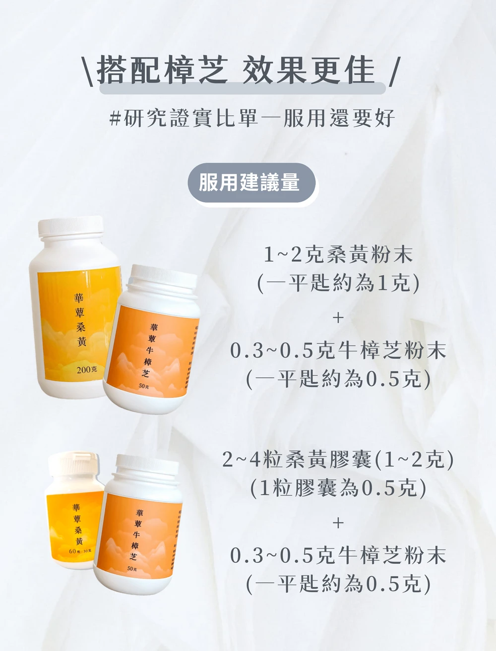 《中秋節全組合優惠》極品萃取桑黃粉末&牛樟芝子實體粉末&桑黃膠囊&牛樟芝膠囊（各一瓶）