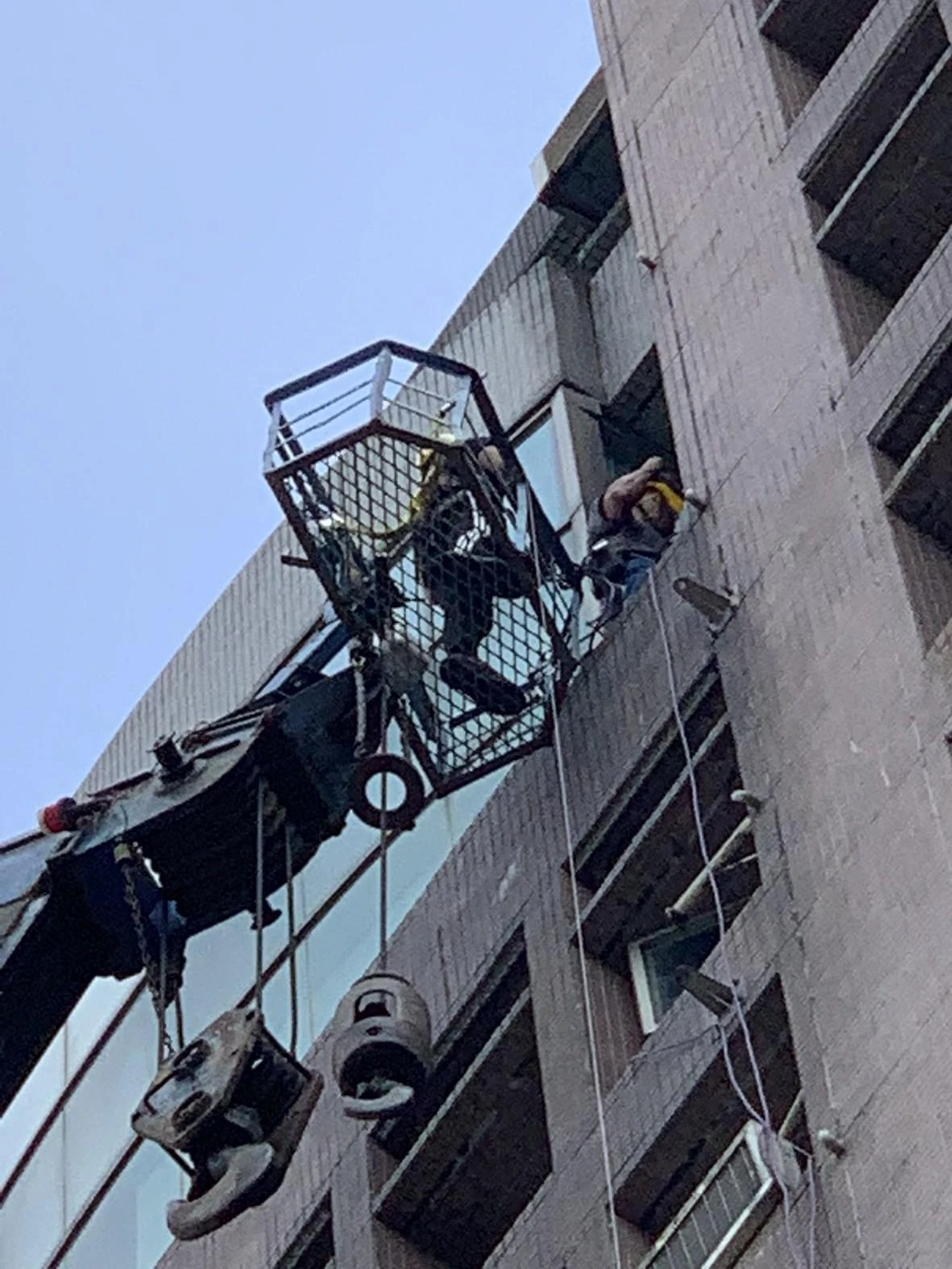 台北富邦人壽辦公室 窗戶窗台隱形鐵窗防鴿工程
