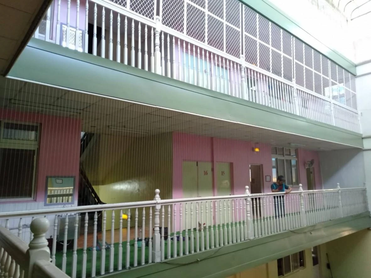 新竹縣 竹北哈伯路塔幼稚園 兒童陽台放墜工程
