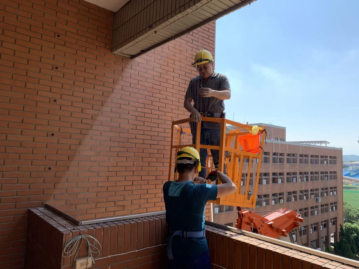 國立桃園體育大學 隱形鐵窗防鴿子工程