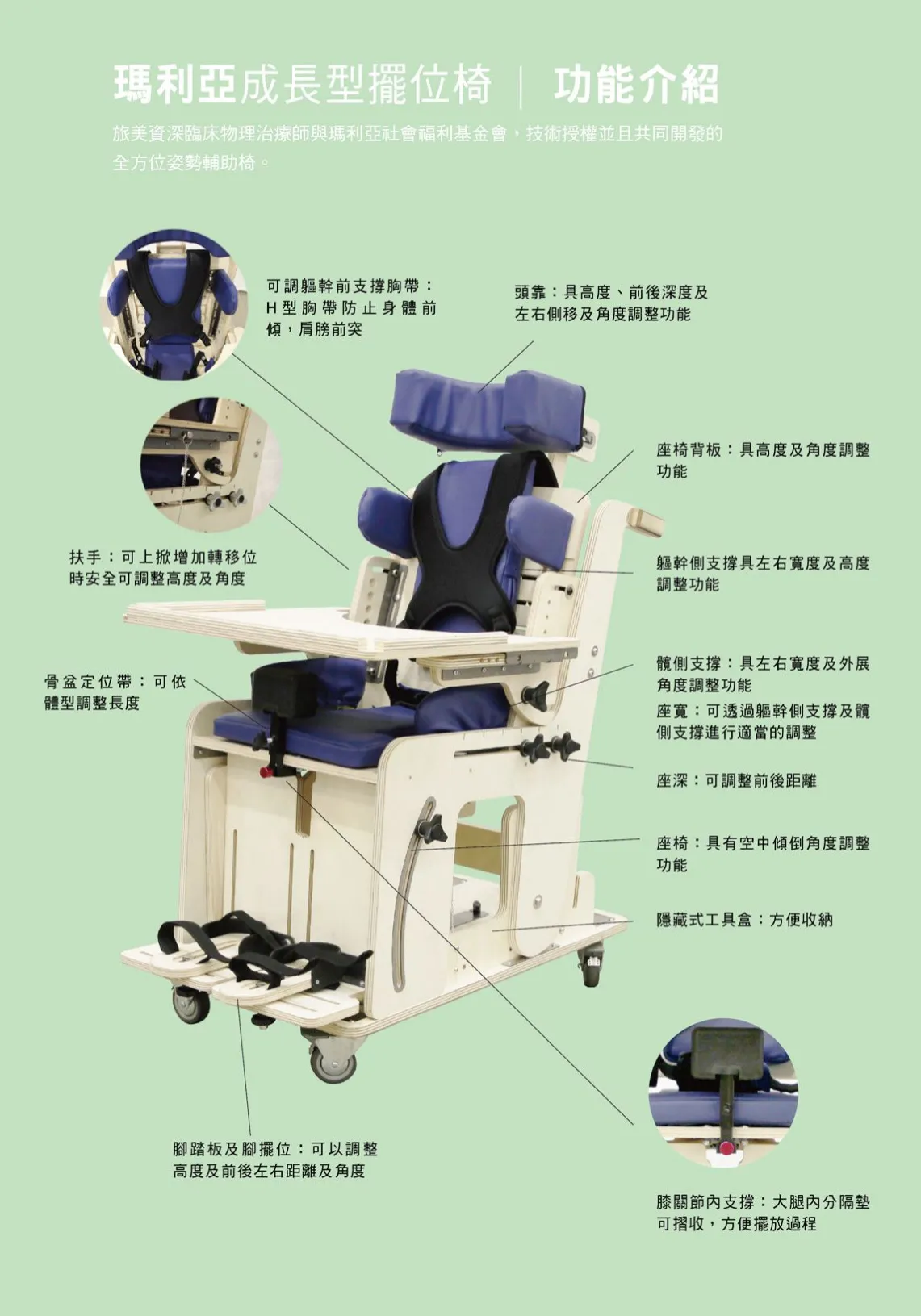 瑪利亞成長型擺位椅