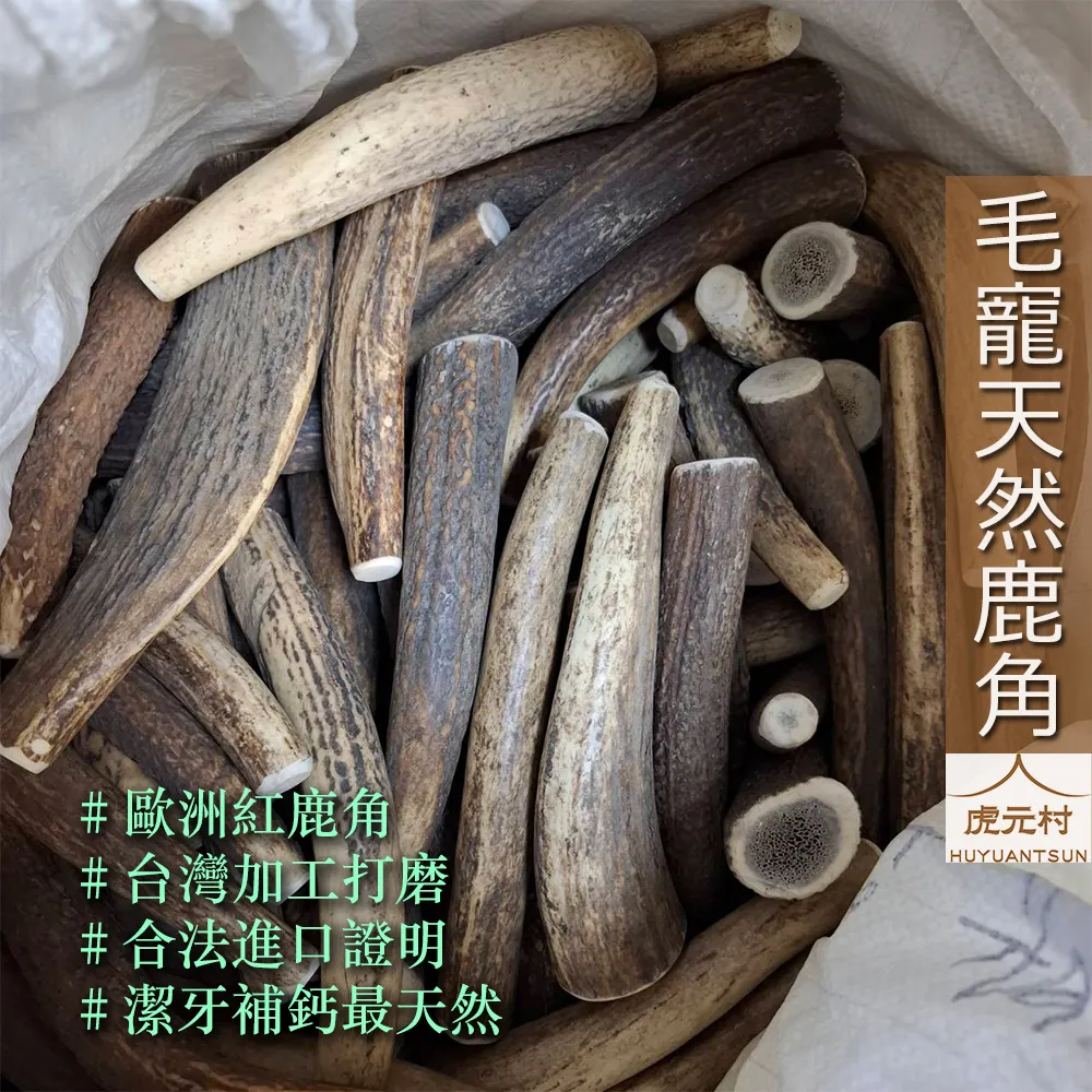 【虎元村】毛寵天然鹿角/鹿角潔牙棒/寵物潔牙棒/天然紅鹿角/無尖角/自然脫落/潔牙骨/補充鈣質/耐啃咬/漢方潔牙骨