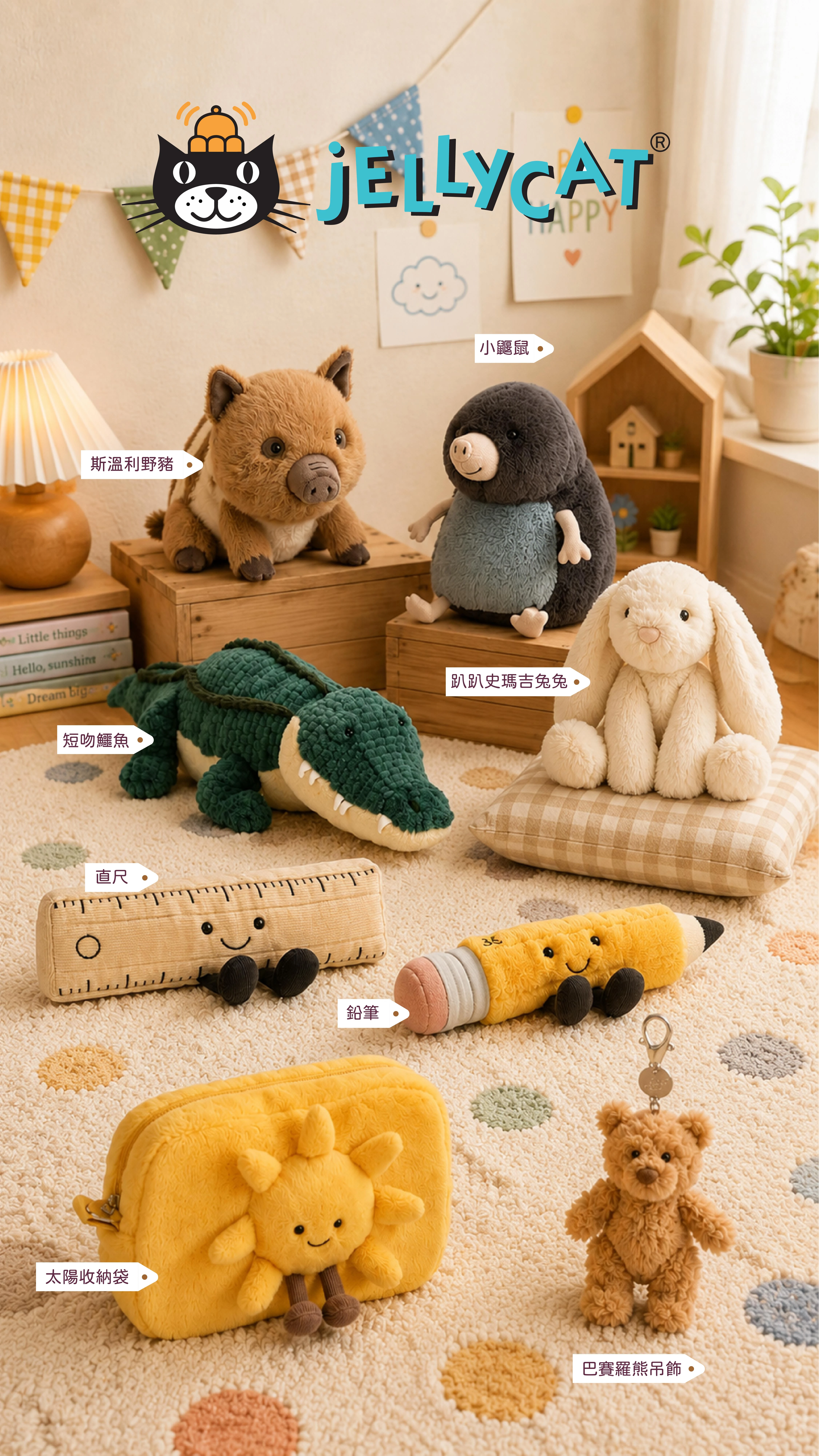 Jellycat 英國人氣絨毛玩偶系列