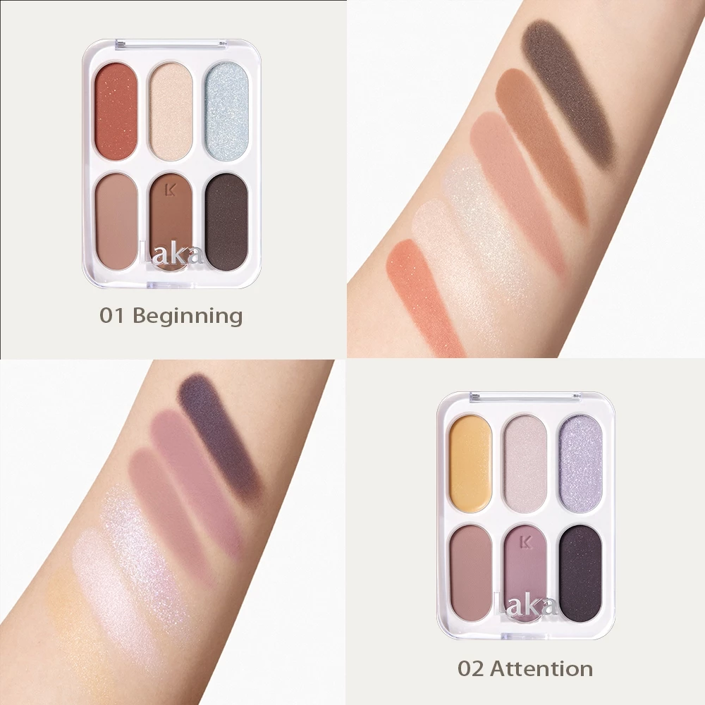 韓國 Laka 六色眼影盤