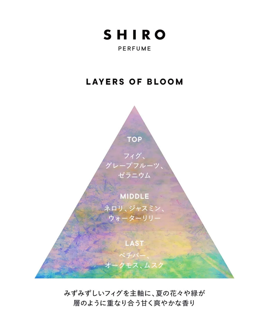日本 SHIRO LAYERS OF BLOOM 層疊綻放 香水 