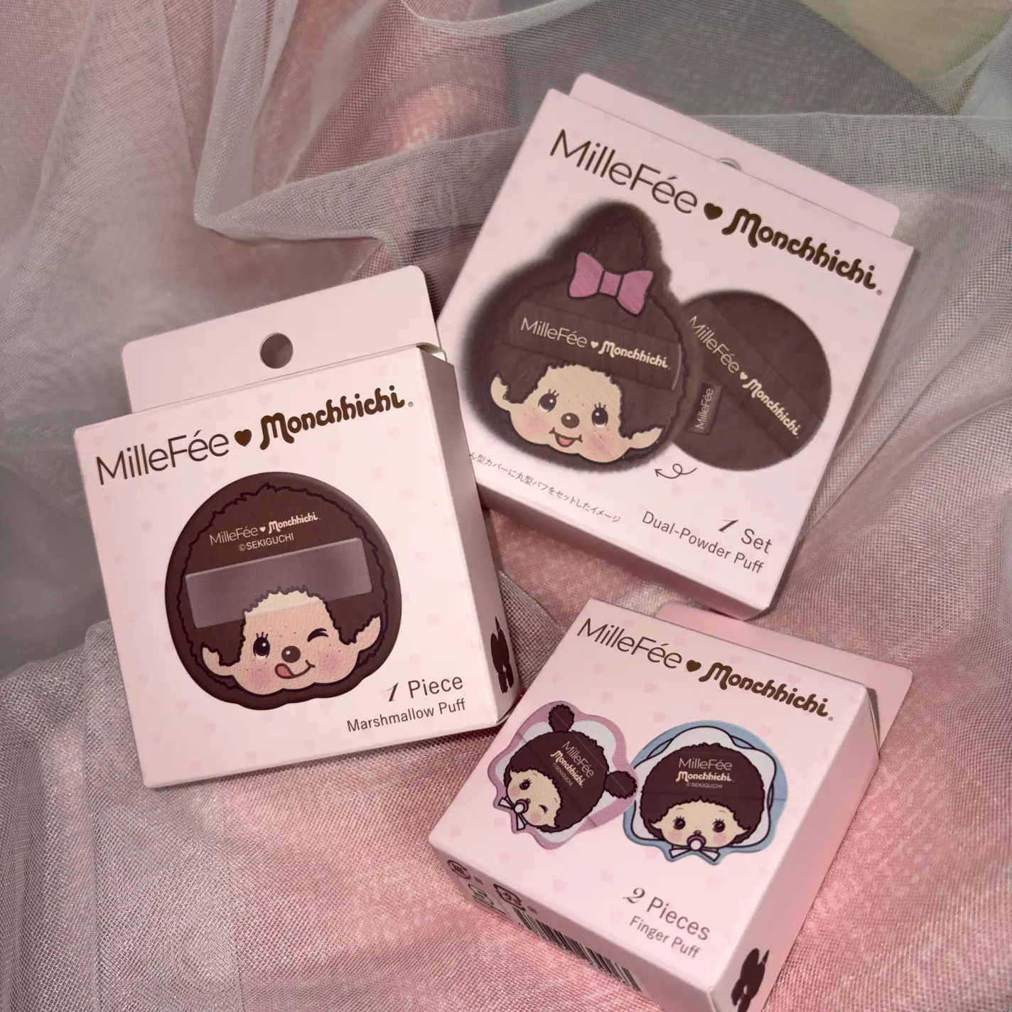 MilleFee x 夢奇奇 Monchhichi 聯名粉撲系列