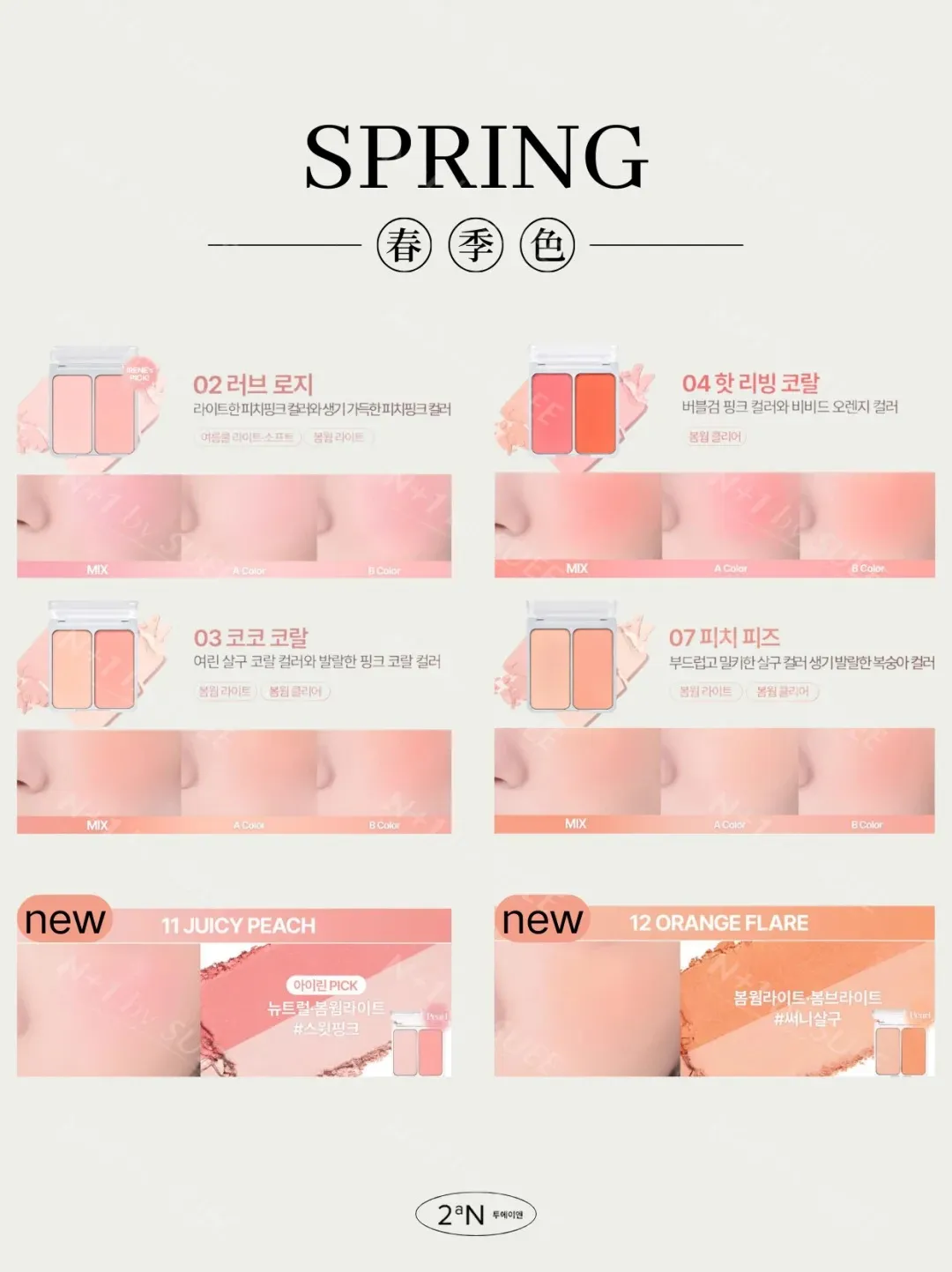 韓國 2aN 雙色腮紅