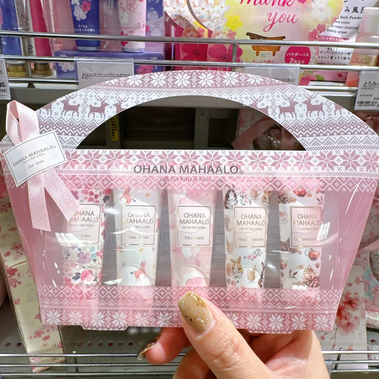 日本 OHANA MAHAALO 迷你護手霜5入禮盒