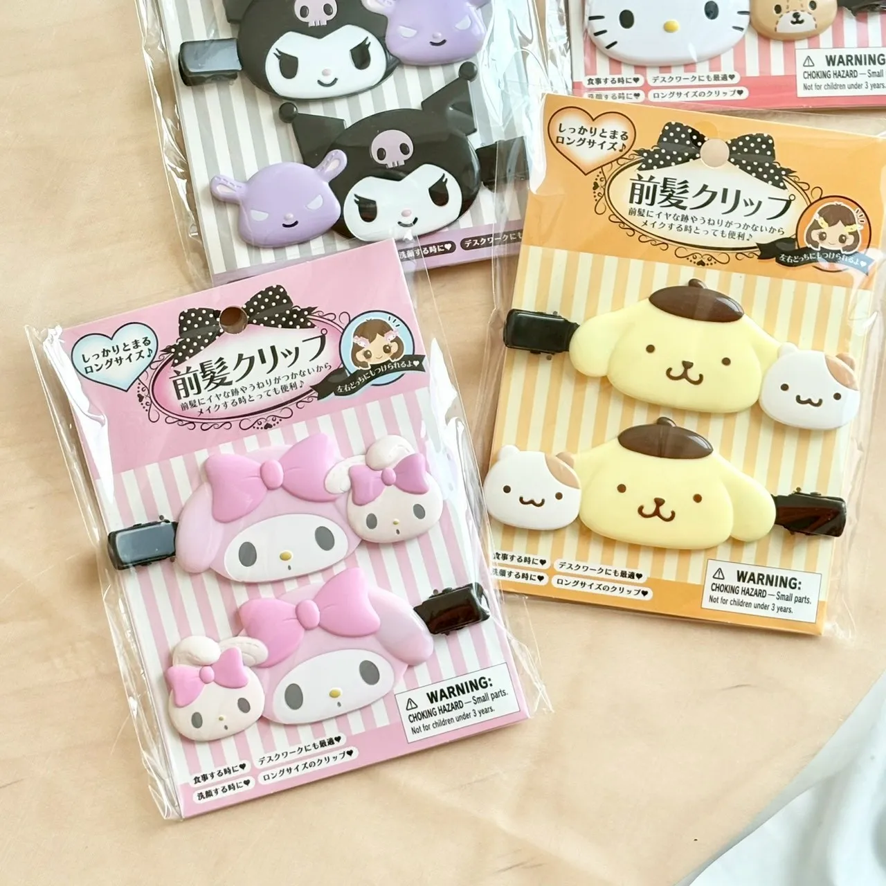 日本 Sanrio 三麗鷗無痕髮夾