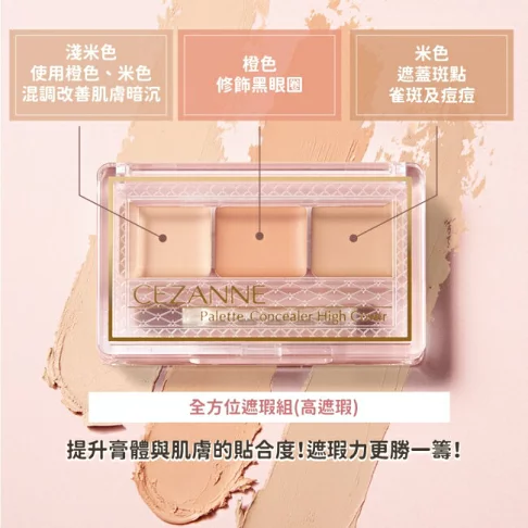 CEZANNE 三色遮瑕膏