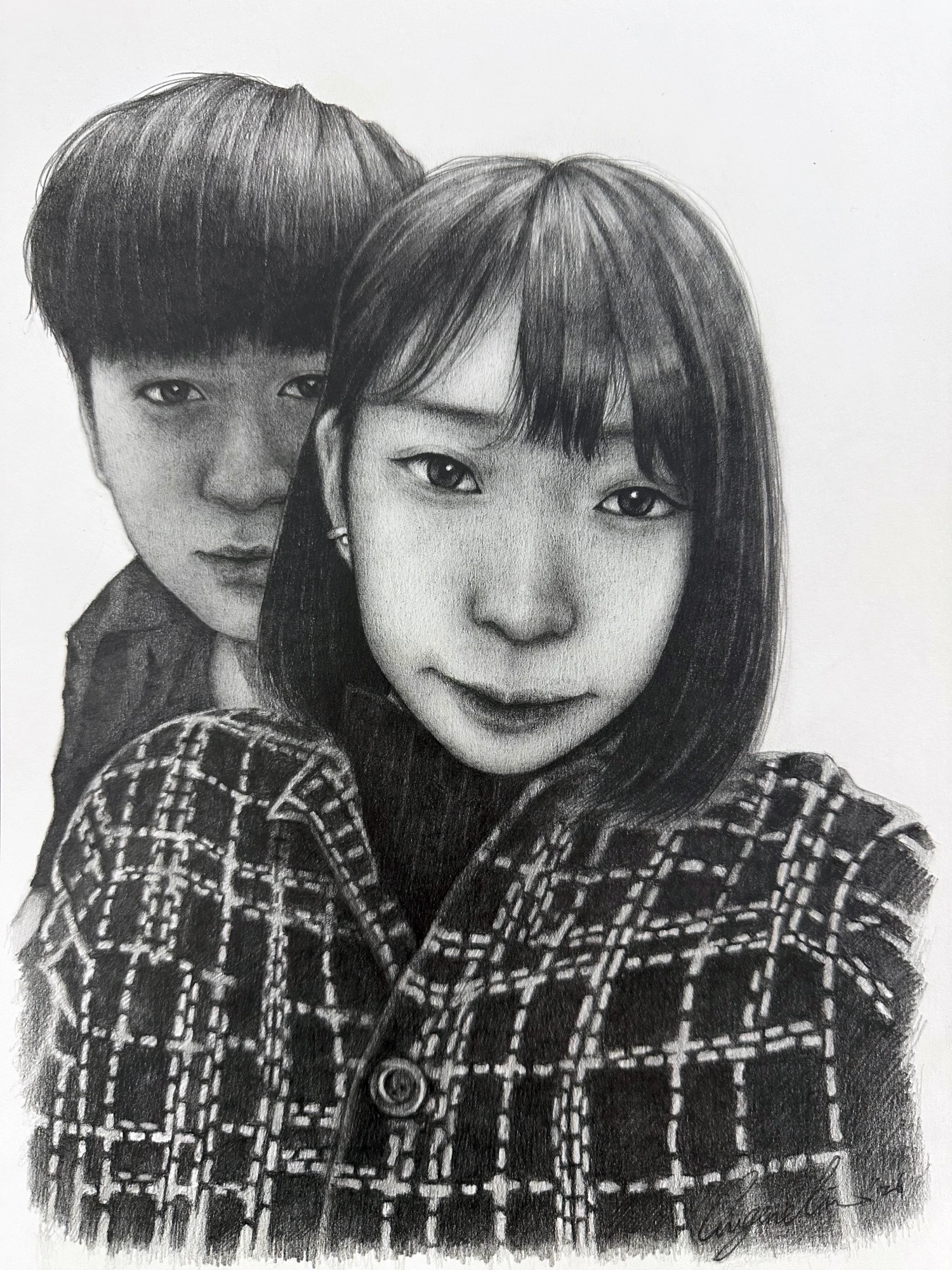 戀人② | Couple ② <BR>
graphite pencil on paper <BR>
30 x 21.5 cm <BR>
2026