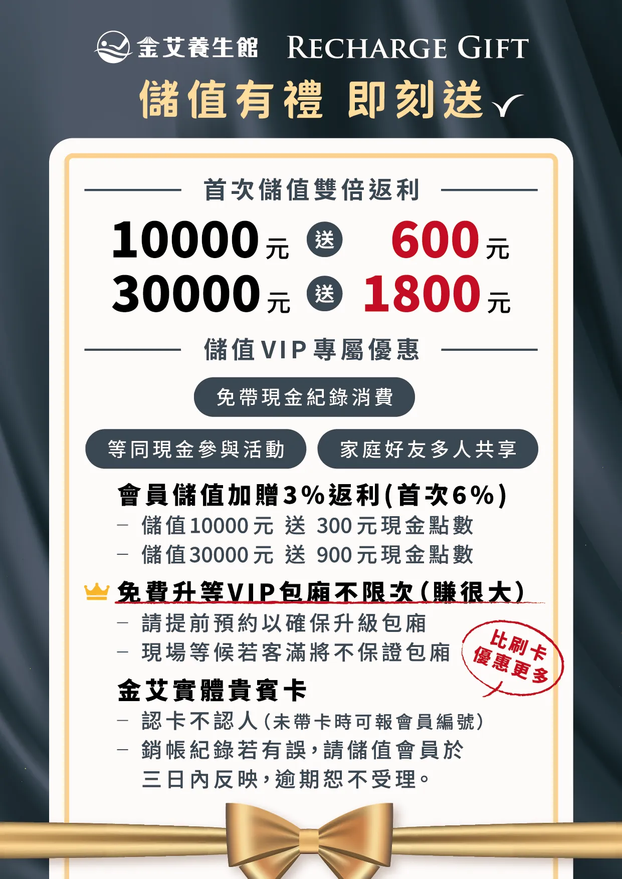 儲值有禮，即刻送✔