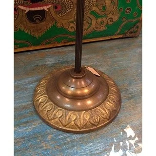 印度皇宮 復古 桌上立鏡/銅鏡 銅座寶石立鏡