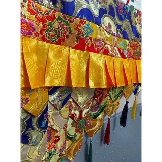 西藏【藏式五彩佛龕帷幔背光錦緞繡飾】莊嚴佛堂壇城~居家寺廟西藏藏飾~藝術華麗精典