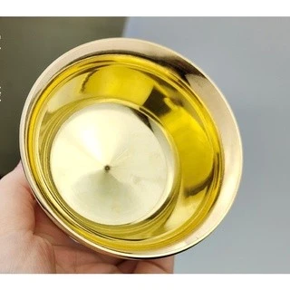 西藏【藏式黃銅供水杯】 美觀實在 (有杯腳座加厚型) (中 / 小)