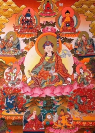 西藏【彩繪手工榆樹木製精緻藏香爐.臥香盒】可燃臥香藏香 (兩種尺寸)