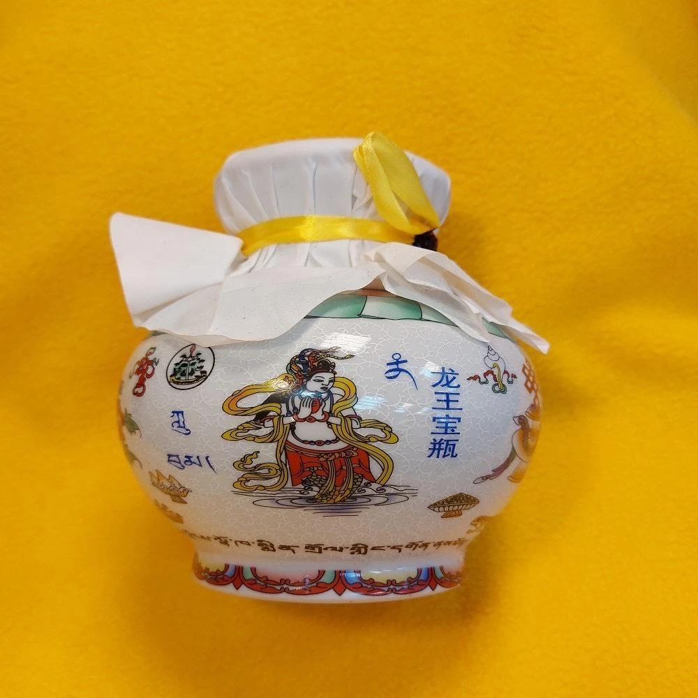 西藏【敏珠林寺】 <龍王寶瓶> 招財進寶的龍王薈萃寶瓶 增福報喜富足