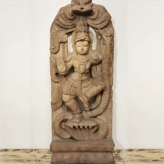 尼泊爾~實木雕(老件)~黎明女神