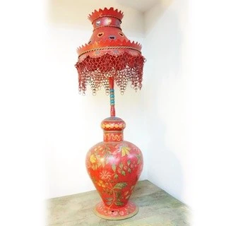 老鍛鐵手工彩繪 燈飾品 燈罩裝飾品 擺設 (老物件)