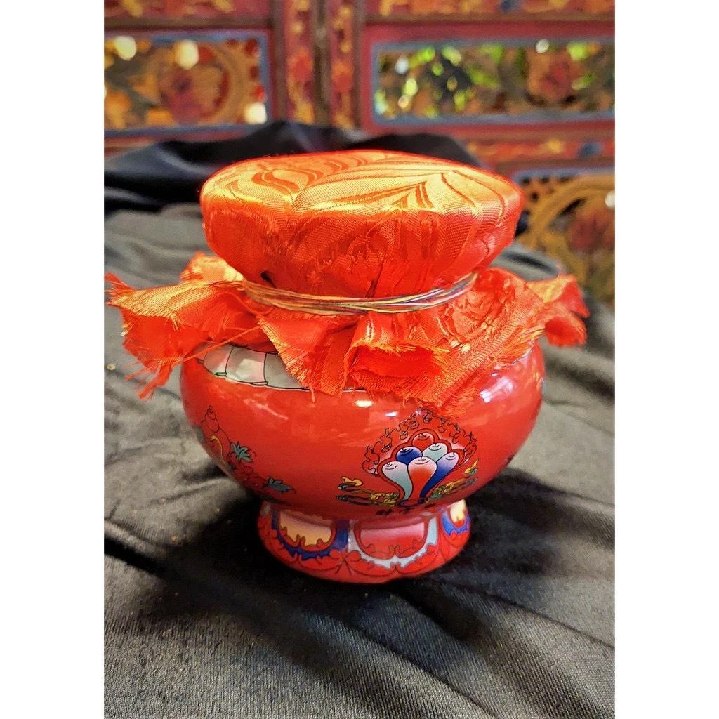 西藏【西藏財神廟 札基寺】 <財寶天王 招財寶瓶(己開光)> 兩款可選
