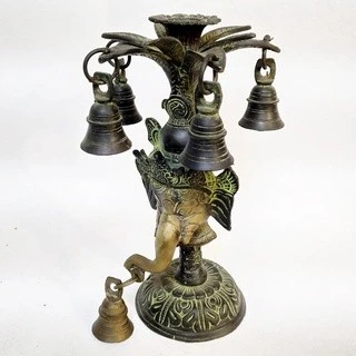 仿舊老銅象神 手工藝燭座