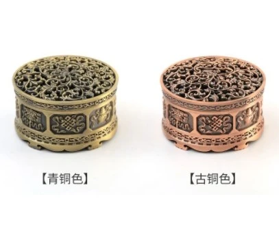 西藏【萬壽藤香爐 (八吉祥萬壽藤蓋雅致香爐 銅合金)】