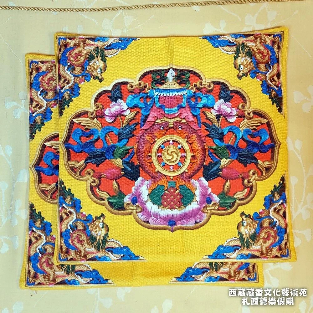藏式風情【西藏藏式特色抱枕套】 居家.佛堂.喜慶.吉祥擺飾~各種藏式吉祥圖騰~隨喜搭配 (無枕芯)