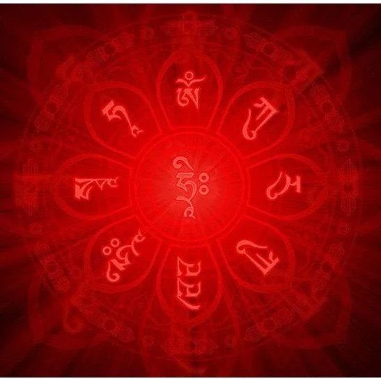 西藏【作明佛母(咕嚕咕列佛母) 紅色經幡旗風馬旗】