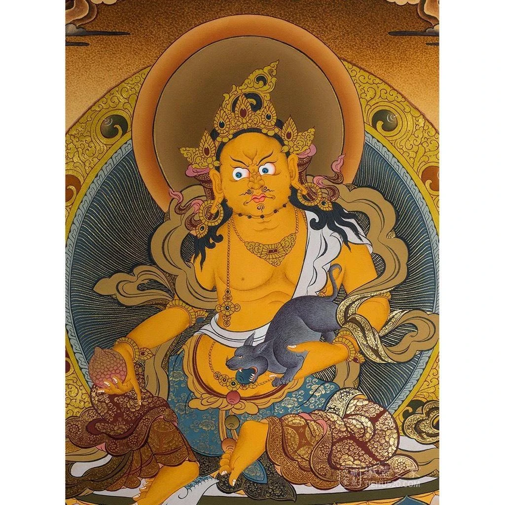 西藏【五色經幡旗 金剛薩埵心咒/黃財神心咒( 小薄面)】2入